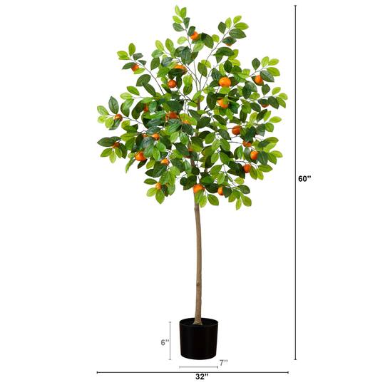 5ft. Potted Artificial Tangerine Tree